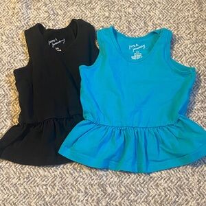 June & January Peplum Tanks